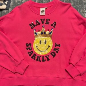 Queen of sparkles swearshirt, Have a Sparkly Day with Queen on the back. Small